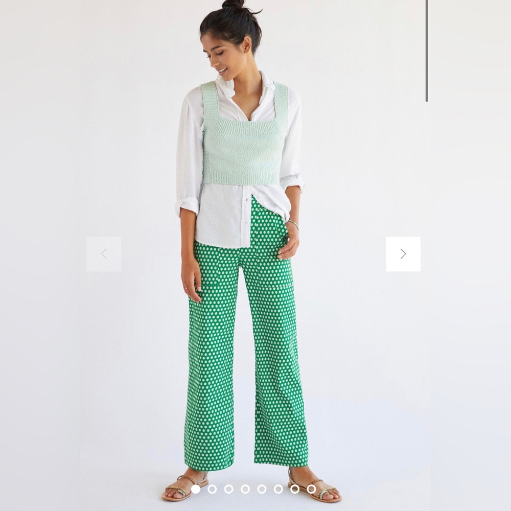 Maeve Colette Cropped Wide-Leg Pants